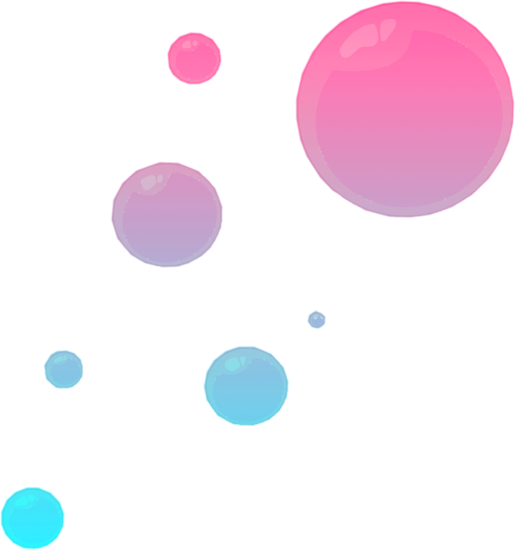 Gradient Blue Pink Purple Bubble Soap Soapbubbles Pinkb - Circle (1024x1095), Png Download