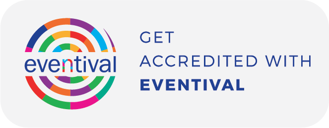 Eventival Btn Grey Accredited4x - Eventival S.r.o. (663x258), Png Download