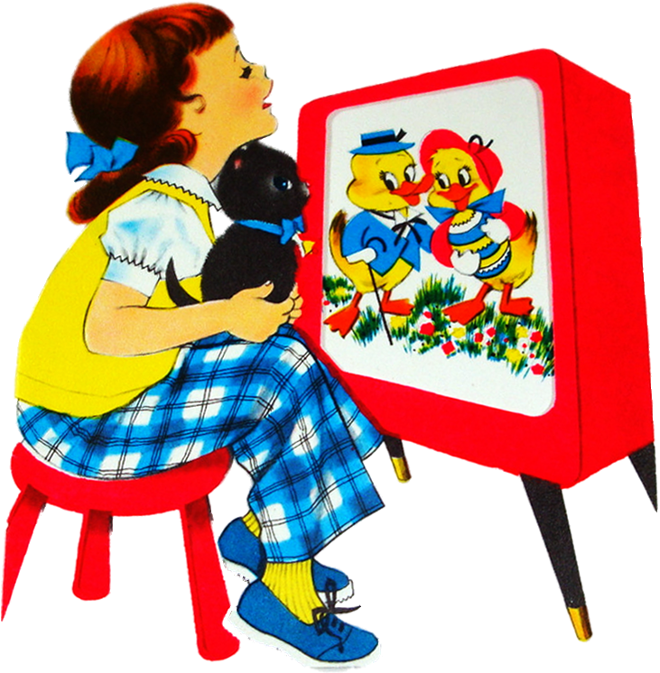 Girl Watching Tv - Play (730x775), Png Download