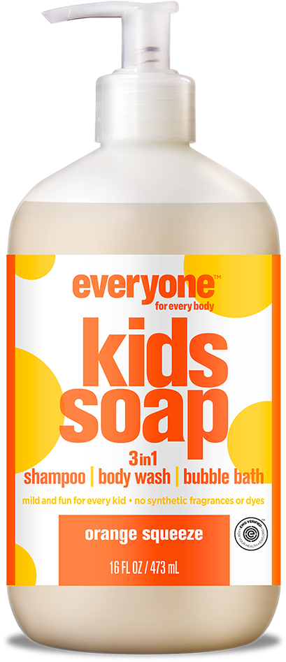Everyone For Kids 3 In 1 Orange Squeeze Soap 16oz - Child (1500x1500), Png Download