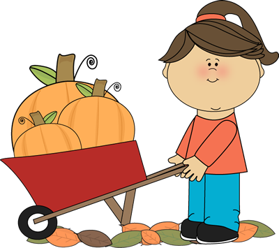 Farm Clipart Wheelbarrow - Pumpkin Picking Clip Art (400x355), Png Download