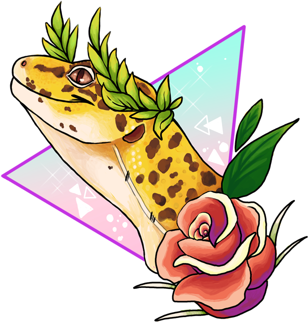 Leopard Gecko Coloring Page - Cute Leopard Gecko Drawing (720x709), Png Download