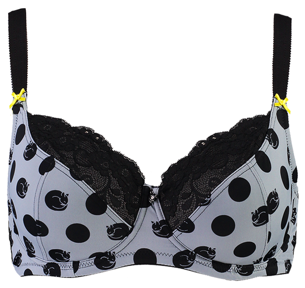 Affordable Black/grey Enhanced Support Special Edition - Rose And Thorne Cat Underwear (1000x926), Png Download