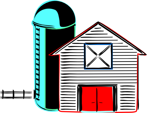 Retro Farm Clip Art - Farm Clip Art (600x460), Png Download