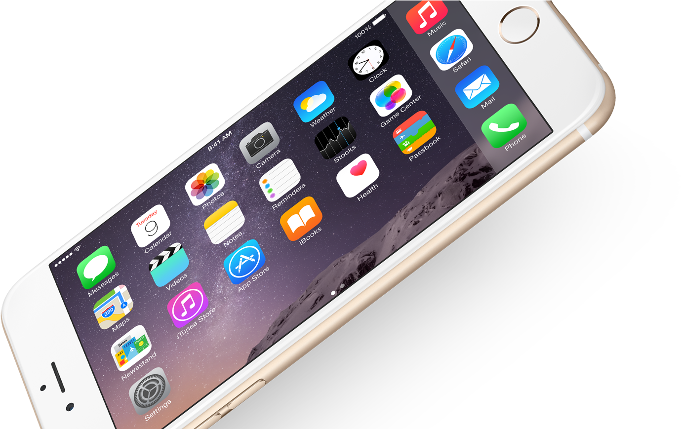 Apple Iphone Wonderful Picture Images - Apple Apple Iphone 6 Plus 16gb - Gold Att (1404x868), Png Download