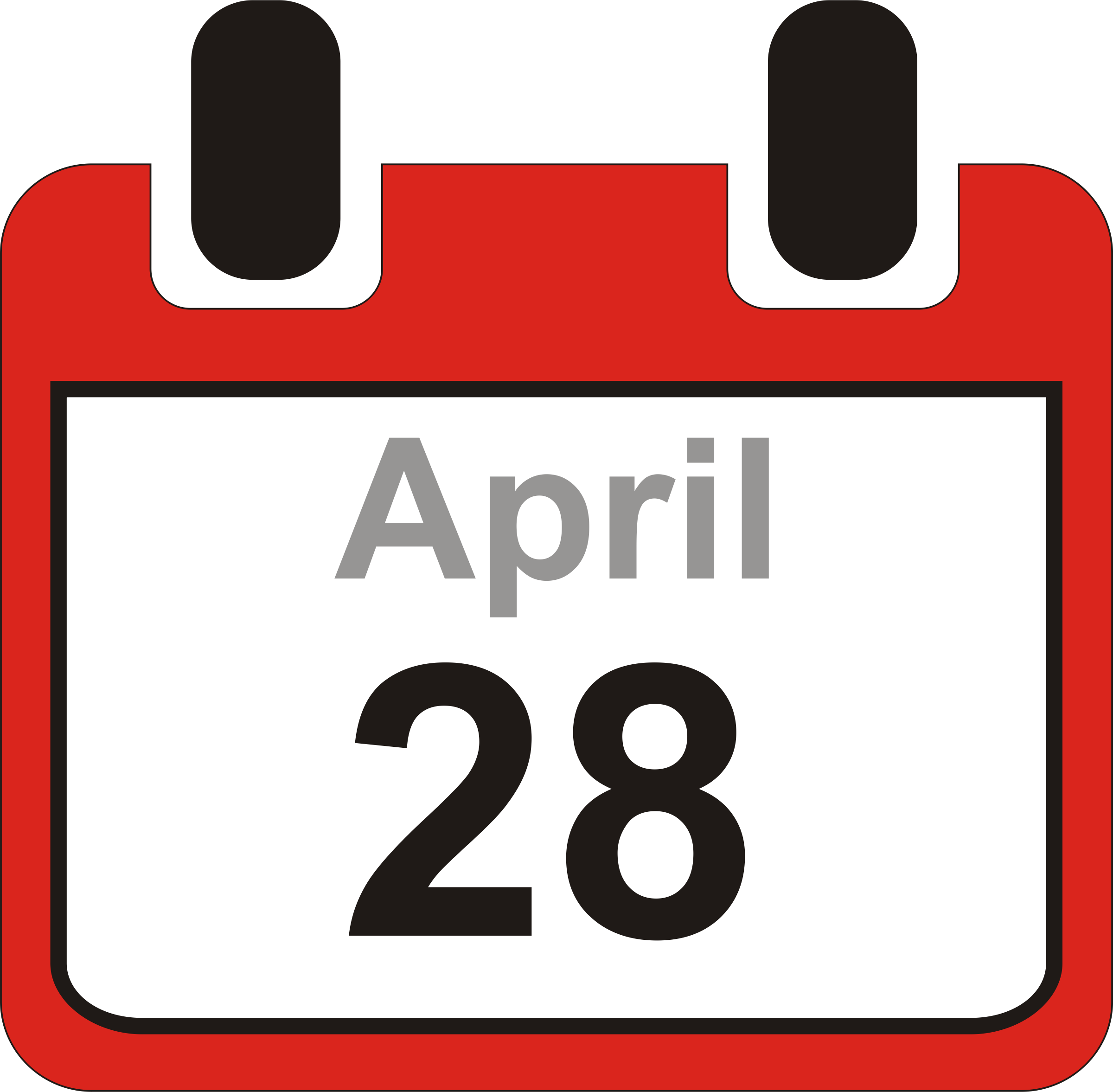 Date Clipart Wednesday Calendar - Date Clipart (800x783), Png Download