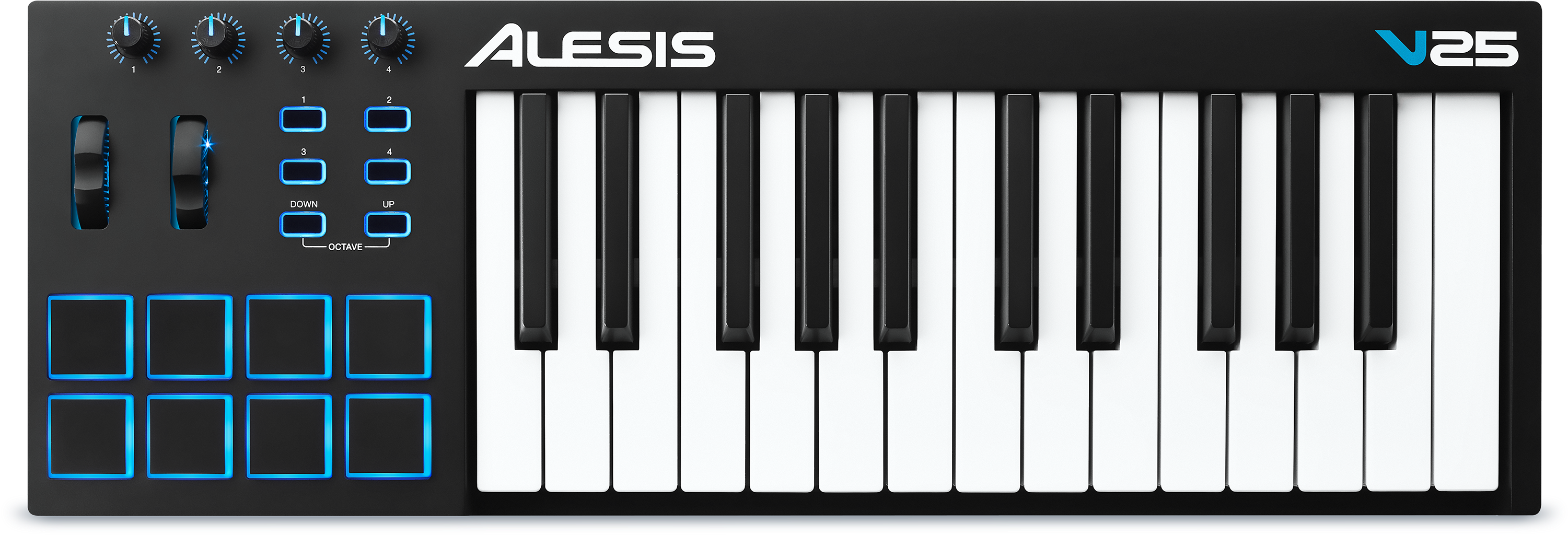 Alesis V25 25 Key Usb Keyboard And Pad Controller (3000x1875), Png Download