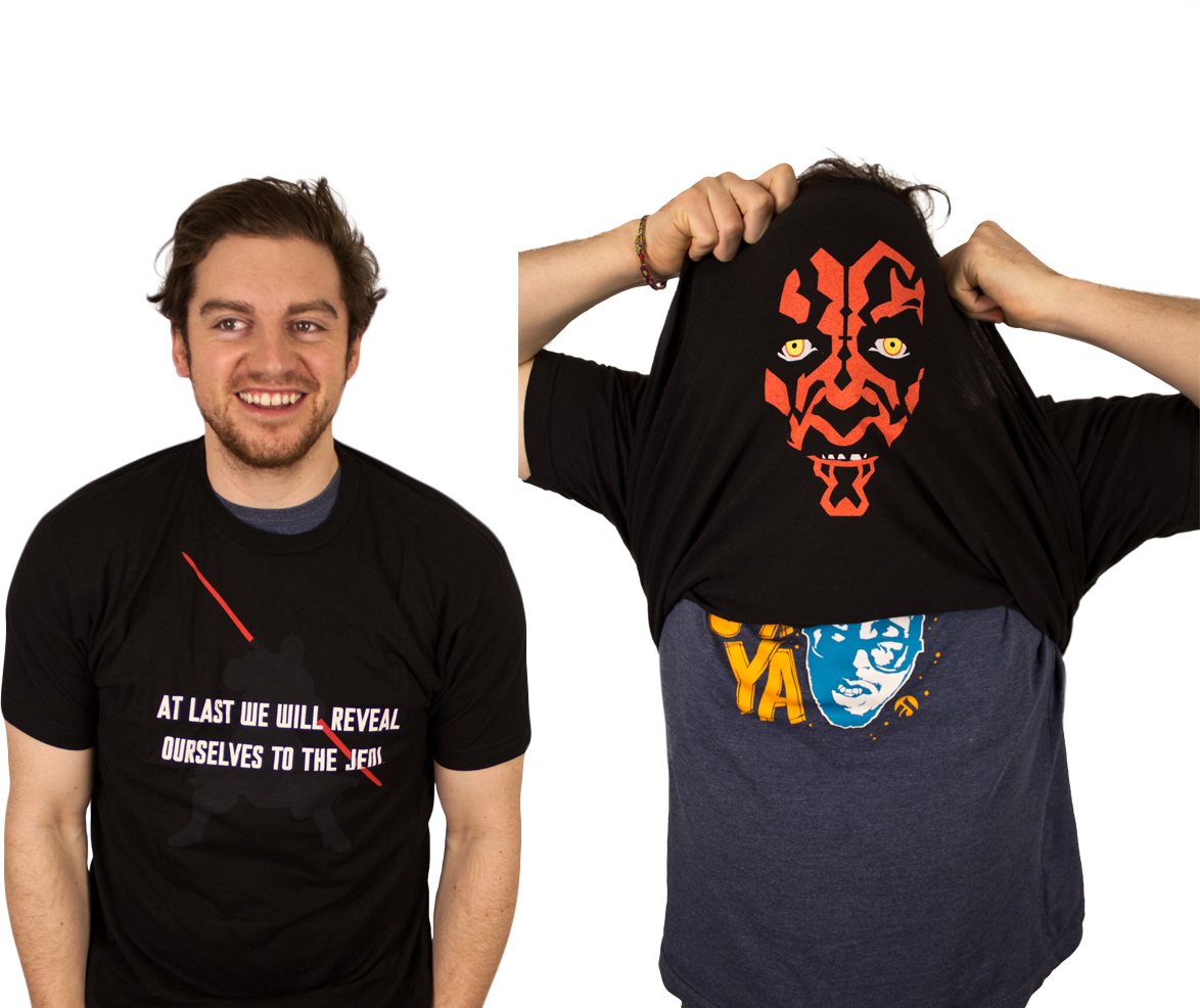 Darth Maul Reveal Male T-shirt - Star Wars - Darth Maul Reveal T-shirt (xl) (1174x986), Png Download