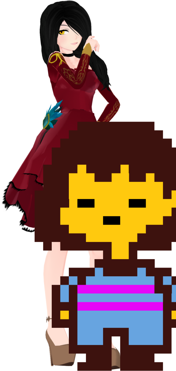 Cinder Fall And Frisk - Frisk Y Chara Sprites (670x1191), Png Download