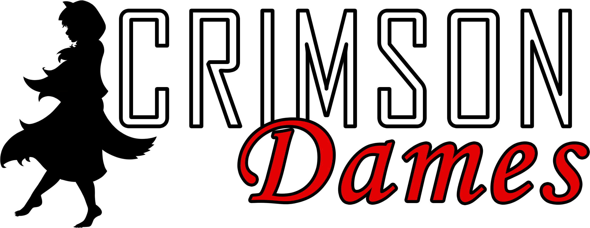 Crimson Dames - Logo - Logo (2813x1182), Png Download