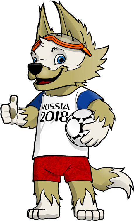 Download - World Cup Mascot 2018 (496x757), Png Download
