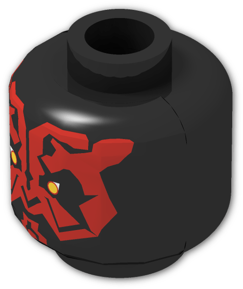 Minifig Head With Sw Darth Maul Pattern - Explosive Weapon (800x600), Png Download