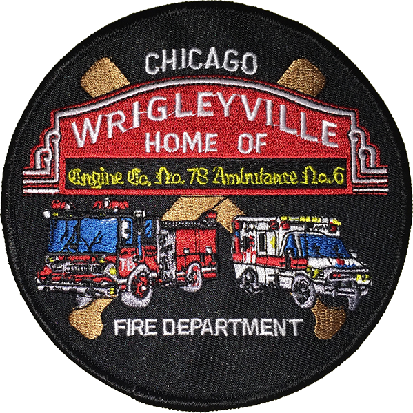 Chicago Fire Department Unit Patch - Wrigleyville (599x600), Png Download
