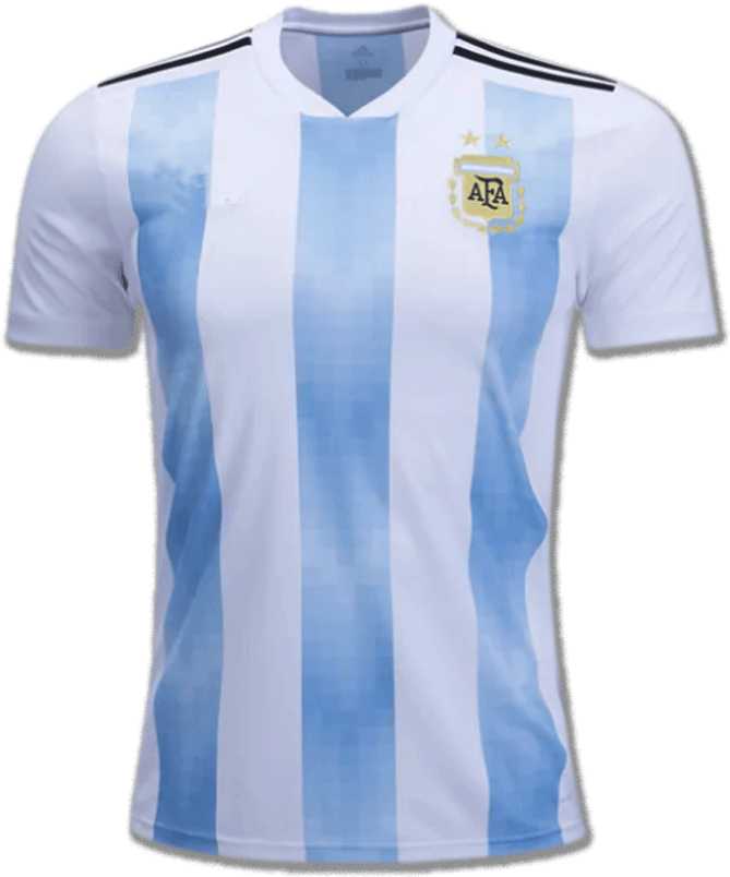 Argentina Football Jersey Home 2018 Fifa World Cup - Argentina World Cup Shirt (900x1200), Png Download