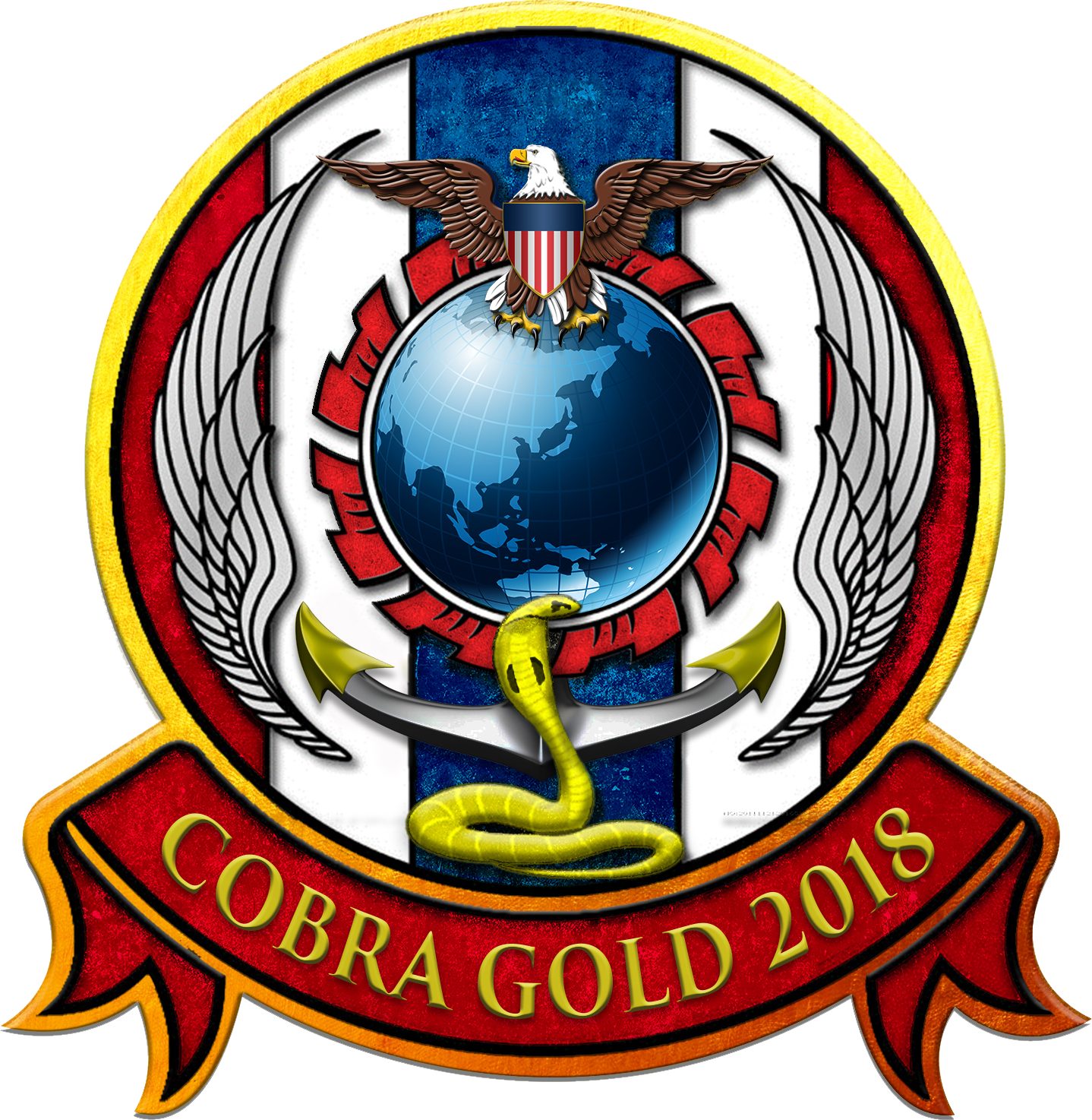 Exercise Cobra Gold 2018 Insignia - Cobra Gold 2018 (1438x1474), Png Download