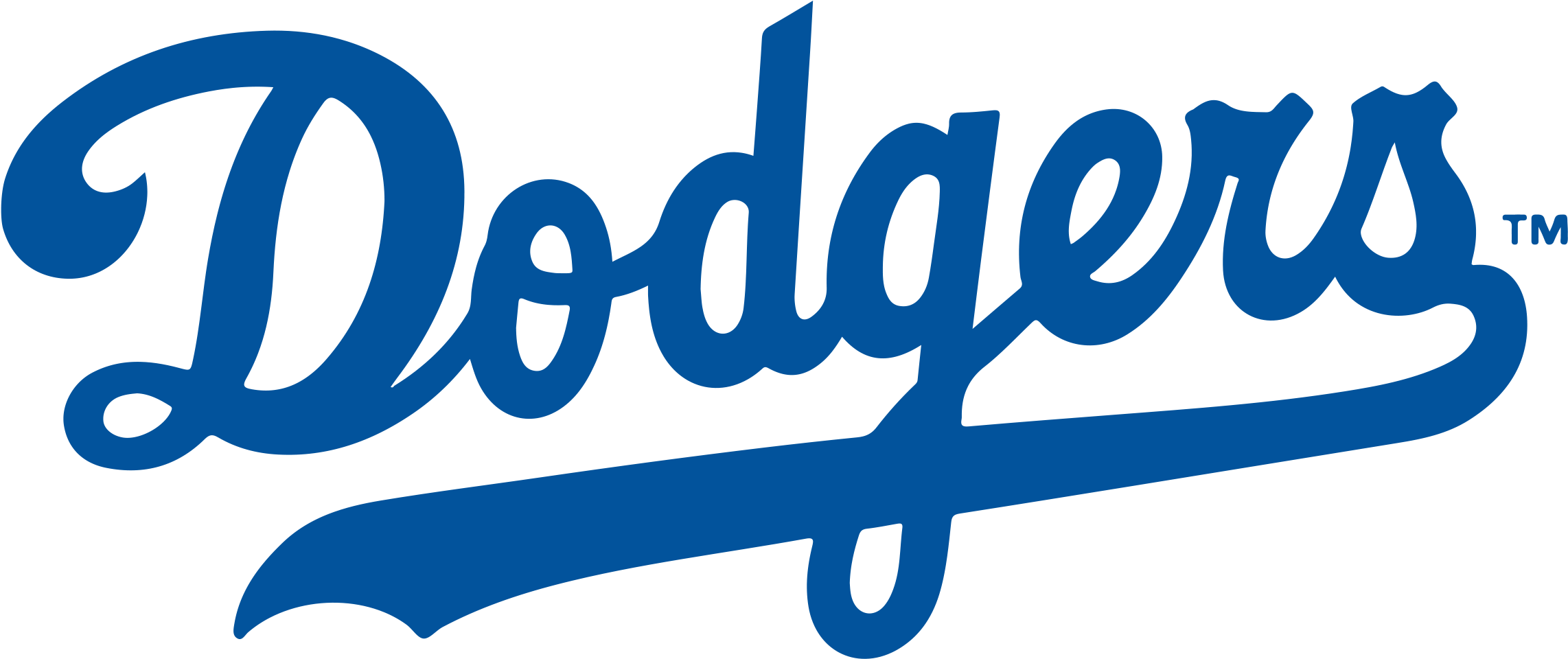 Brooklyn Los Angeles Dodgers Chicago Cubs Mlb Logo - La Dodgers Clip Art (2285x979), Png Download