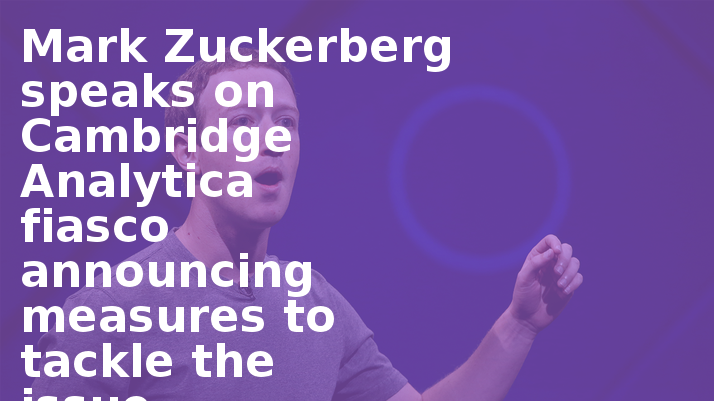 Mark Zuckerberg Speaks On Cambridge Analytica Fiasco - Keuze (714x401), Png Download