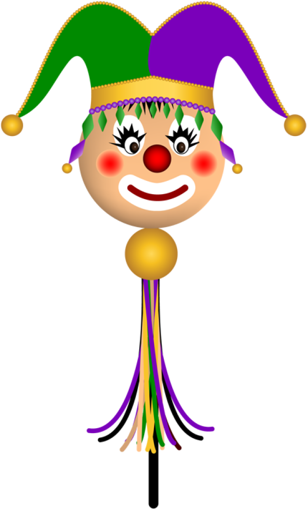 Mardi Gras Jester - Jester Mardi Gras Clip Art (640x1041), Png Download