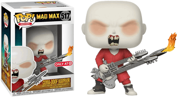 Coma Doof Unmasked With Flames Pop Vinyl Figure - Funko Pop Coma Doof Warrior (600x600), Png Download