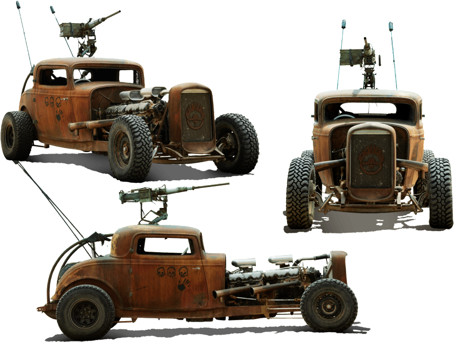 Mad Max's Fury Road Vehicle Lineup Is The Stuff Of - Mad Max Fury Road Cars Elvis (1024x704), Png Download