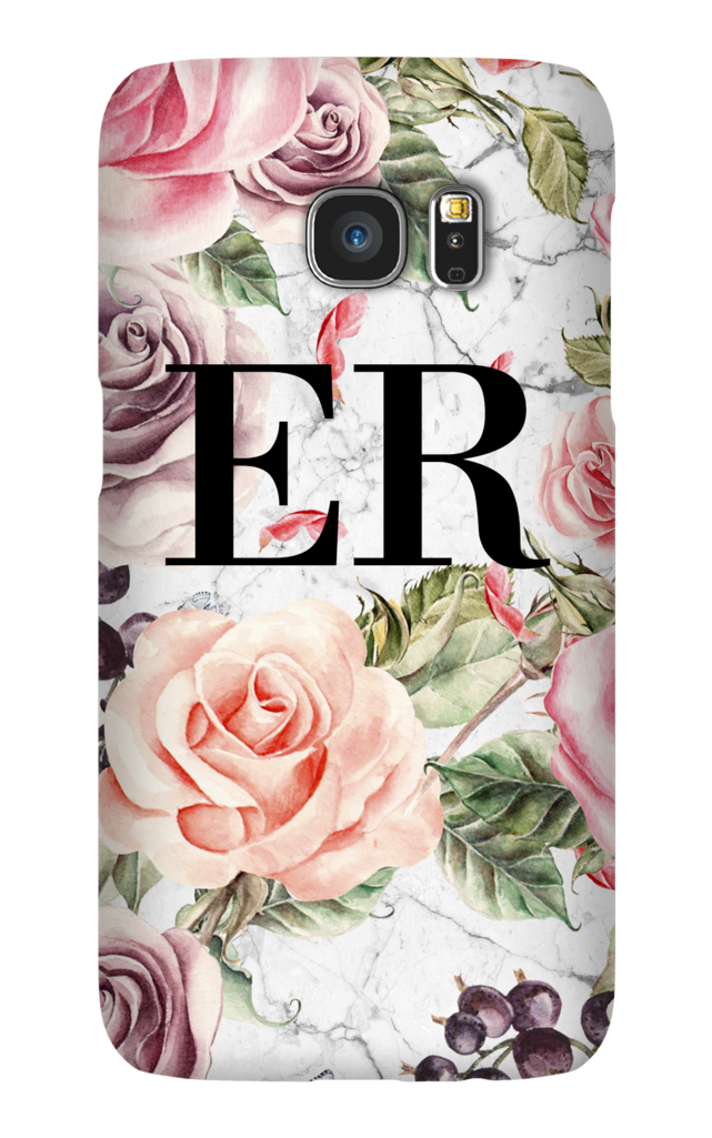 Personalised Watercolor Floral Initials Samsung Galaxy - Mobile Phone (1024x1024), Png Download