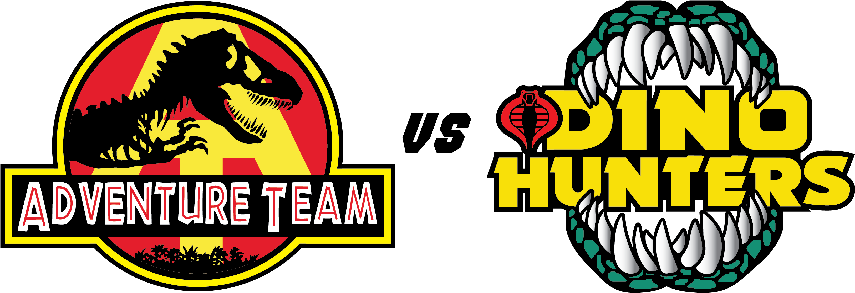 Adventure Team Vs Cobra Dino-hunters - Jurassic Park (3258x1125), Png Download