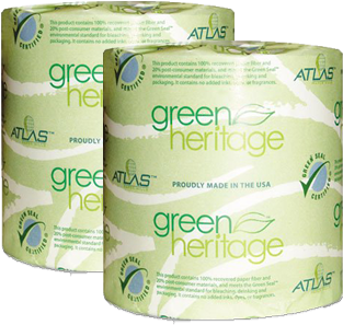 Green Heritage Bathroom Tissue - Atlas Paper Mills 205green Green Heritage Bathroom (500x500), Png Download