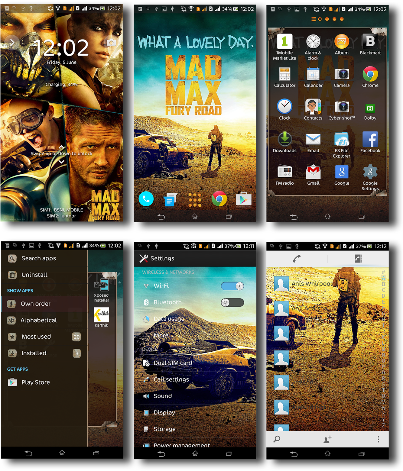 [ Port ] Xperia™ Mad Max Theme For Sony Xperia C - Tema Xperia Mad Max (1371x1600), Png Download