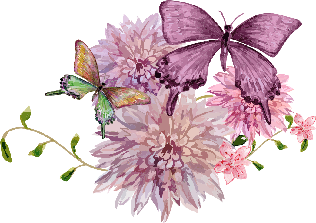 Free Download Butterfly Painting Cartoon Beautiful - Hermoso Dibujo De Mariposa (1534x771), Png Download