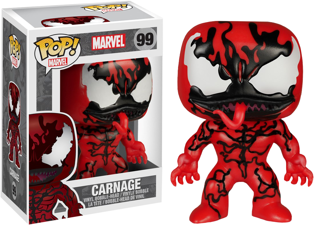 Spider Man Carnage Pop Vinyl Figure Funko Spiderman - Carnage Venom Funko Pop (1135x857), Png Download