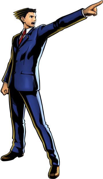 Phoenix-wright - Marvel Vs Capcom 3 Phoenix Wright (400x630), Png Download