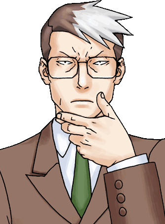 Turner Grey - Phoenix Wright Dr Grey (334x454), Png Download