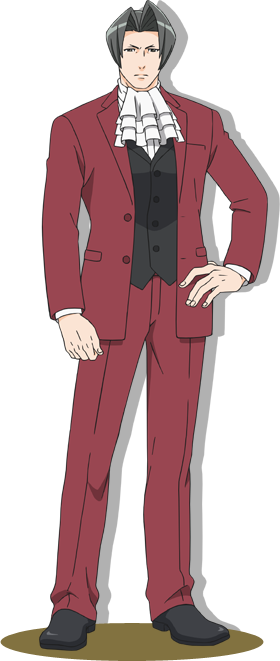 Ace Attorney Edgeworth (280x661), Png Download