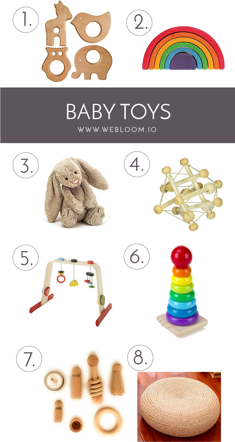 Baby Toys - Manhattan Toy Skwish Natural Rattle And Teether Grasping (800x1532), Png Download