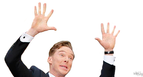 - //fapslock☆fujoshi - Benedict Cumberbatch Photobomb Png Transparent (500x263), Png Download