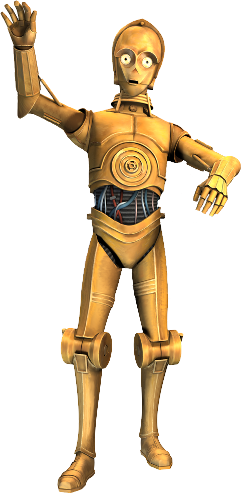 Star Wars Png Images Free Download Clip Art Stock - C3po The Clone Wars (481x989), Png Download