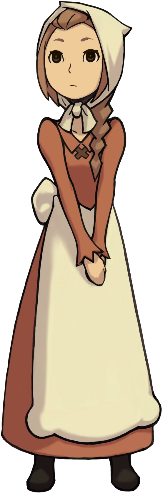Professor Layton Vs Phoenix Wright - Professor Layton Girl Characters (554x1678), Png Download