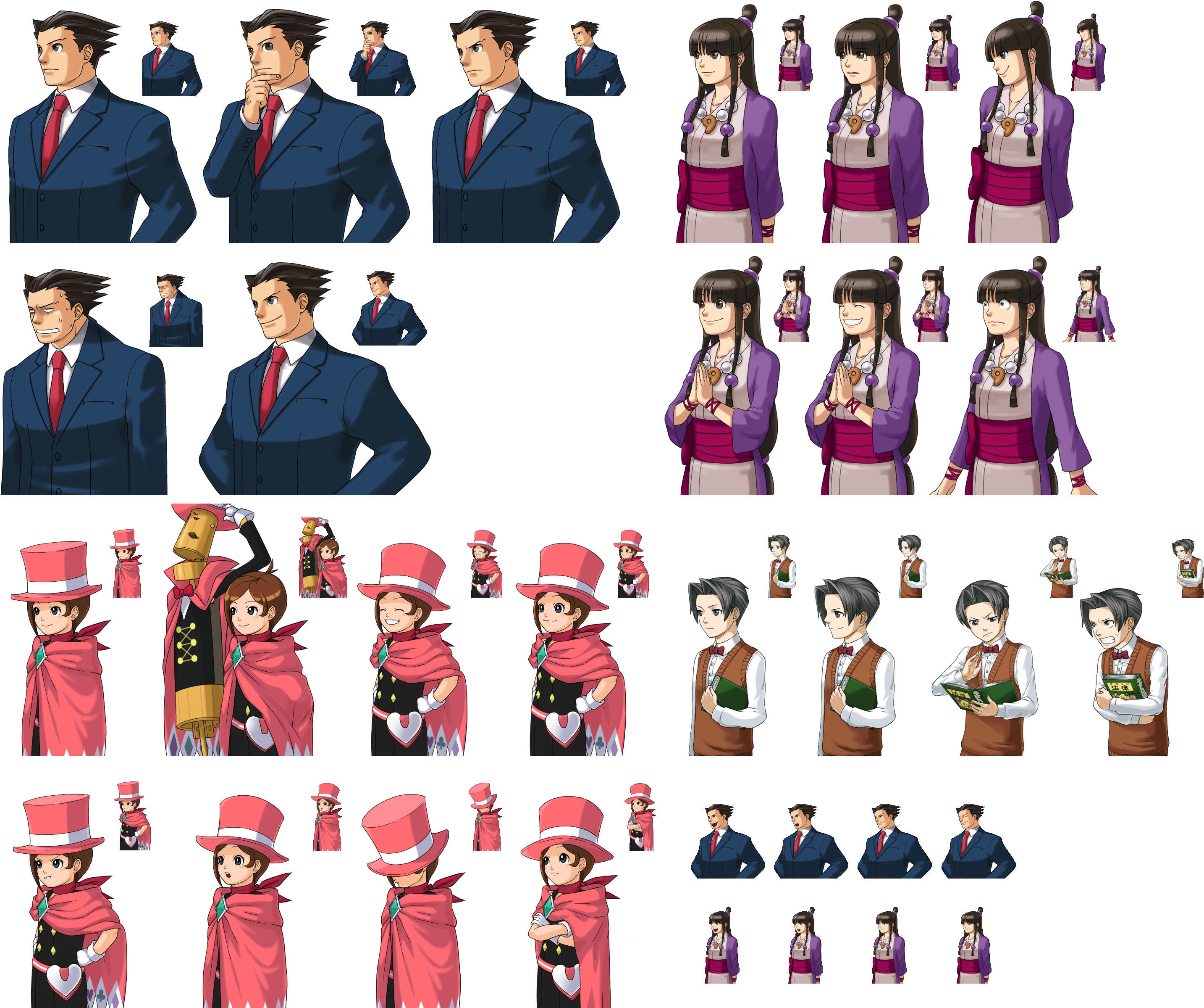 Fanmade Ace Attorney Investigation 3 Sprites (3056x2420), Png Download