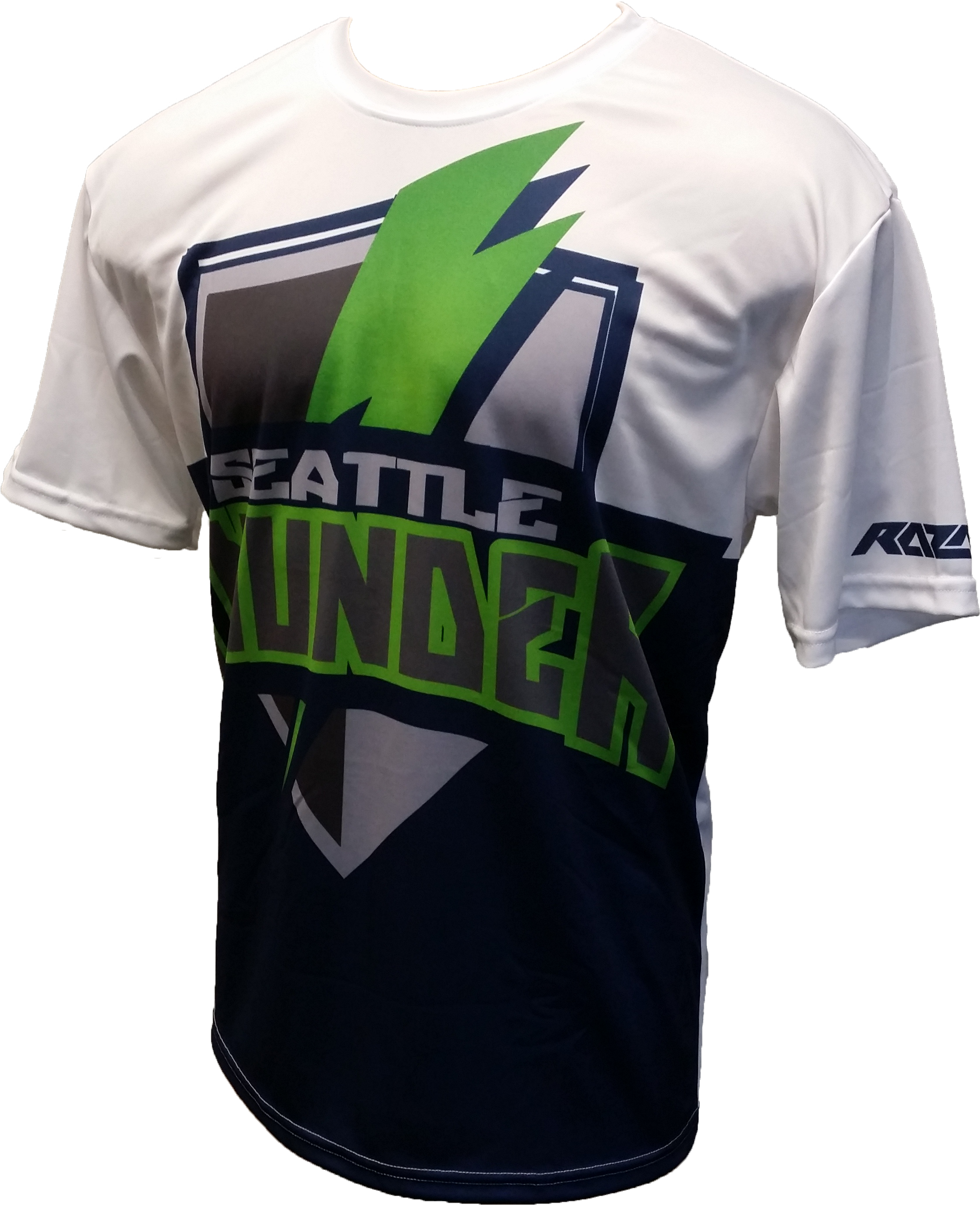 Seattle Thunder Logo Tech Shirt - Alt Attribute (2358x2861), Png Download