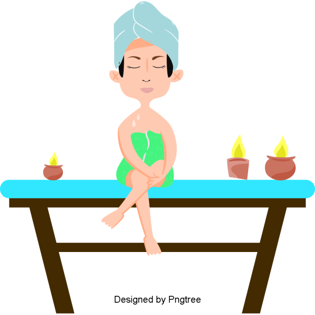 Simple Cartoon Female Spa Nursing Design, Simple, Female, - Cartoon (640x640), Png Download