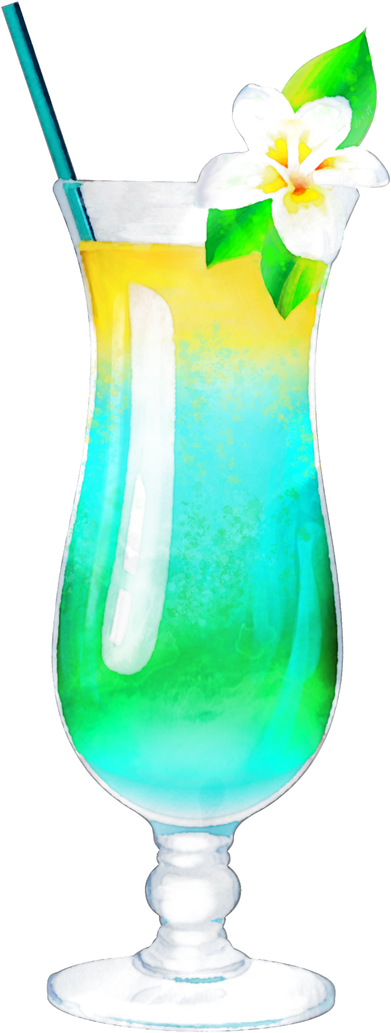 Hand-painted La Mer Drink Png Transparent Material - Cocktail Hd Png (1024x2169), Png Download