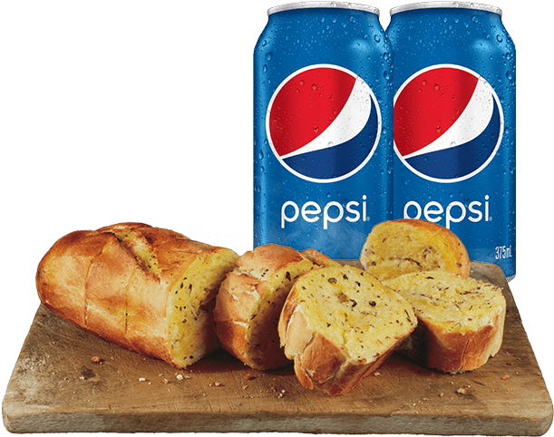 Menu 2 375ml Cans & Garlic Bread - Garlic Bread Dominos (800x550), Png Download