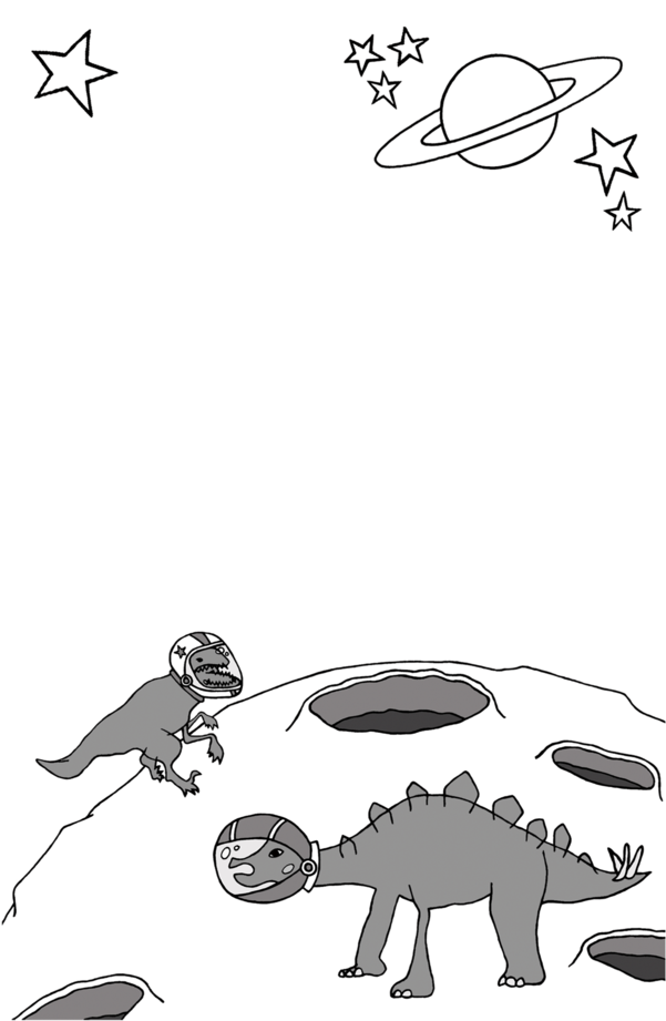 Space Dinosaurs Notepad (1000x1000), Png Download