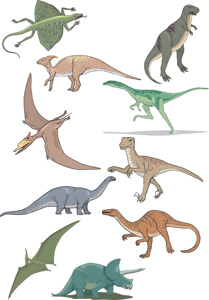 Dinosaurs Clip Art - Dinosaur Cartoon Art Pillow Case (414x595), Png Download