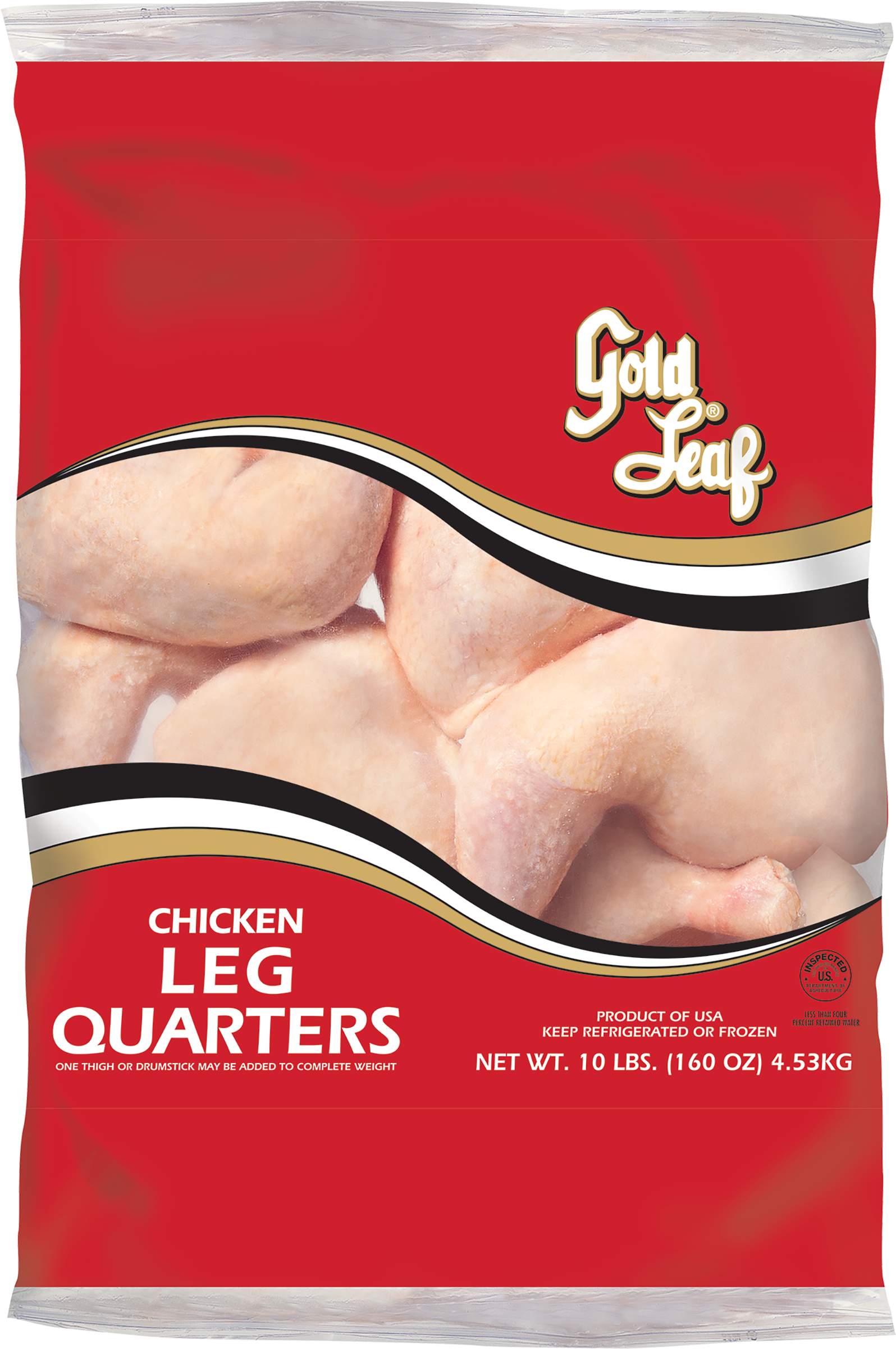 Gold Leaf Chicken Leg Quarters, 10 Lb - Goldleaf Chicken Leg Quarters 10 Lbs. Bag (2400x2400), Png Download