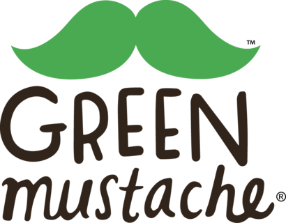 Green Mustache - Green Mustache Logo (410x320), Png Download