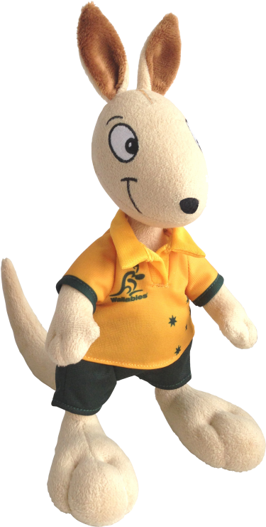 Wallabies Wally The Wallaby Plush Toy - Australian Wallaby Mascot (740x740), Png Download