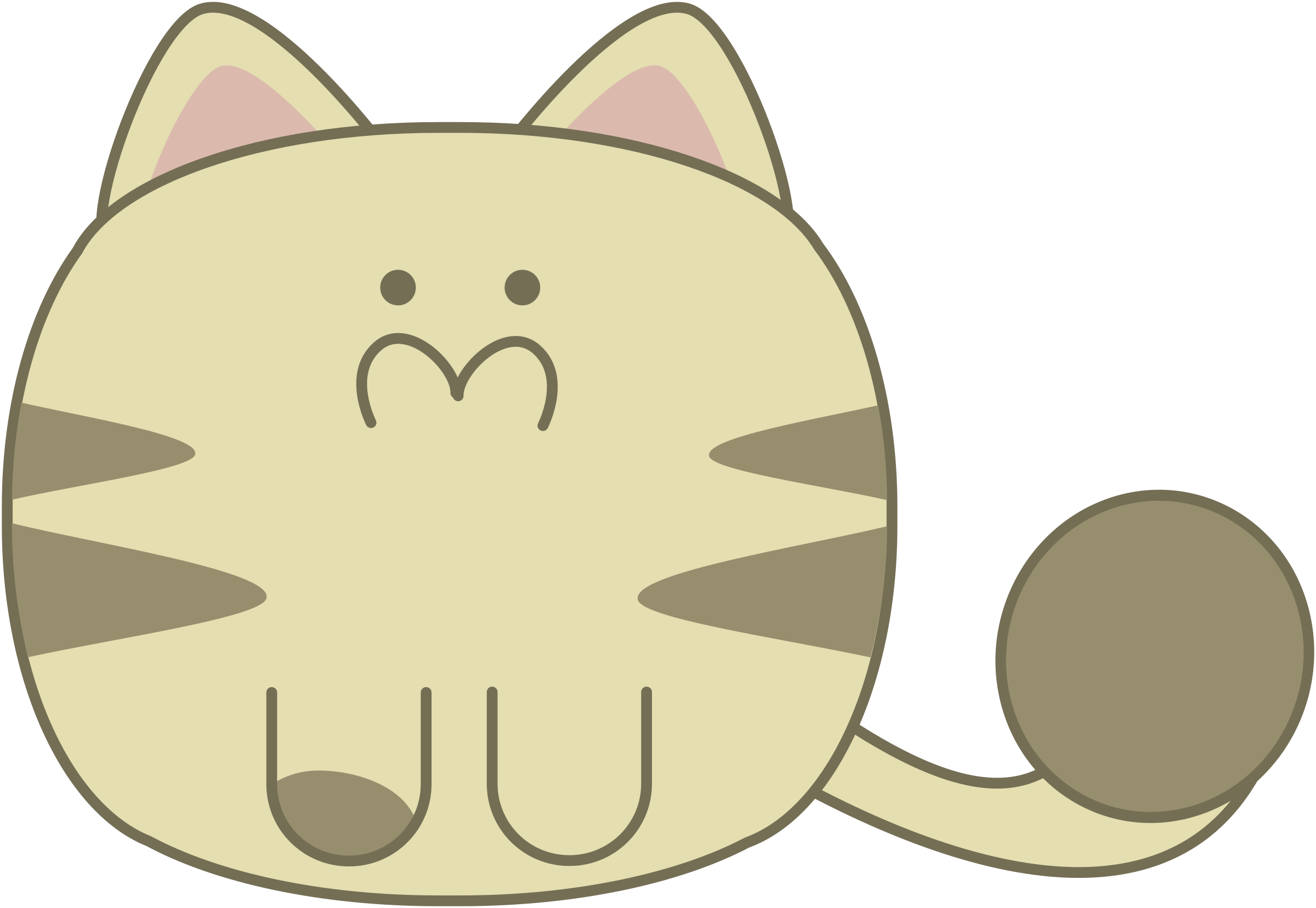 Clip Freeuse Download Cat Big Image Png - Cute Cats Clip Art (2400x1657), Png Download