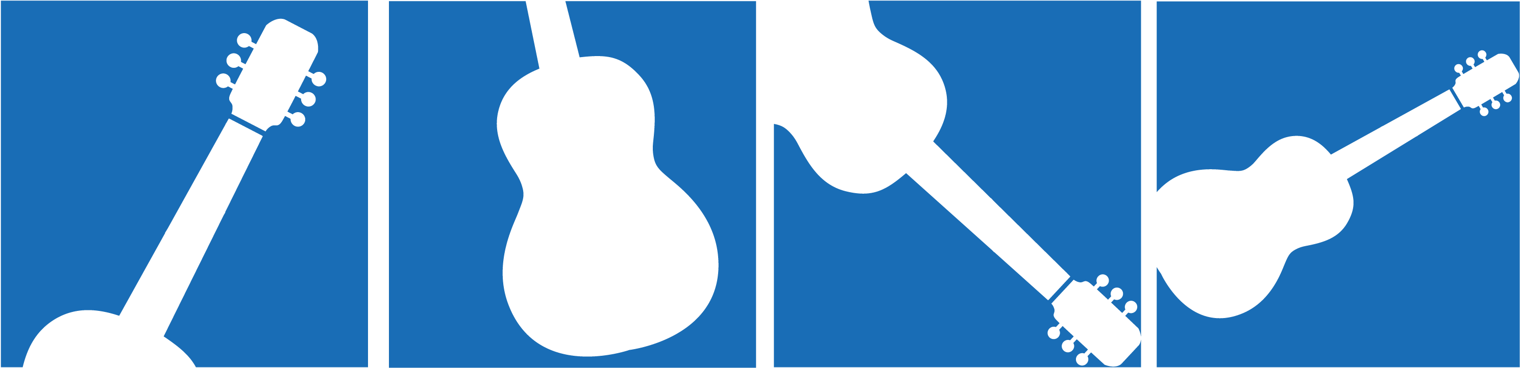 Guitar Silhouette Artwork - Wall Decal (3026x767), Png Download