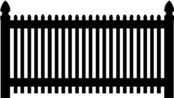 Picket Picket Fence Colouring Pages - Picket Fence (602x338), Png Download